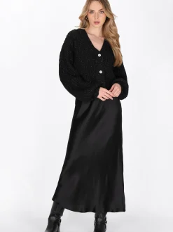 Dreimaster Damen Strickjacke in schwarz