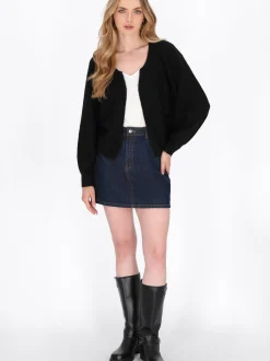 Dreimaster Damen Strickjacke in schwarz