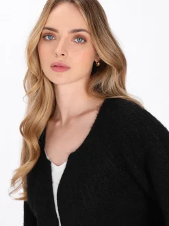 Dreimaster Damen Strickjacke in schwarz