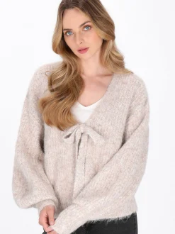 Dreimaster Damen Strickjacke in beige