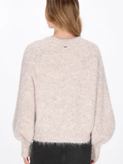 Dreimaster Damen Strickjacke in beige