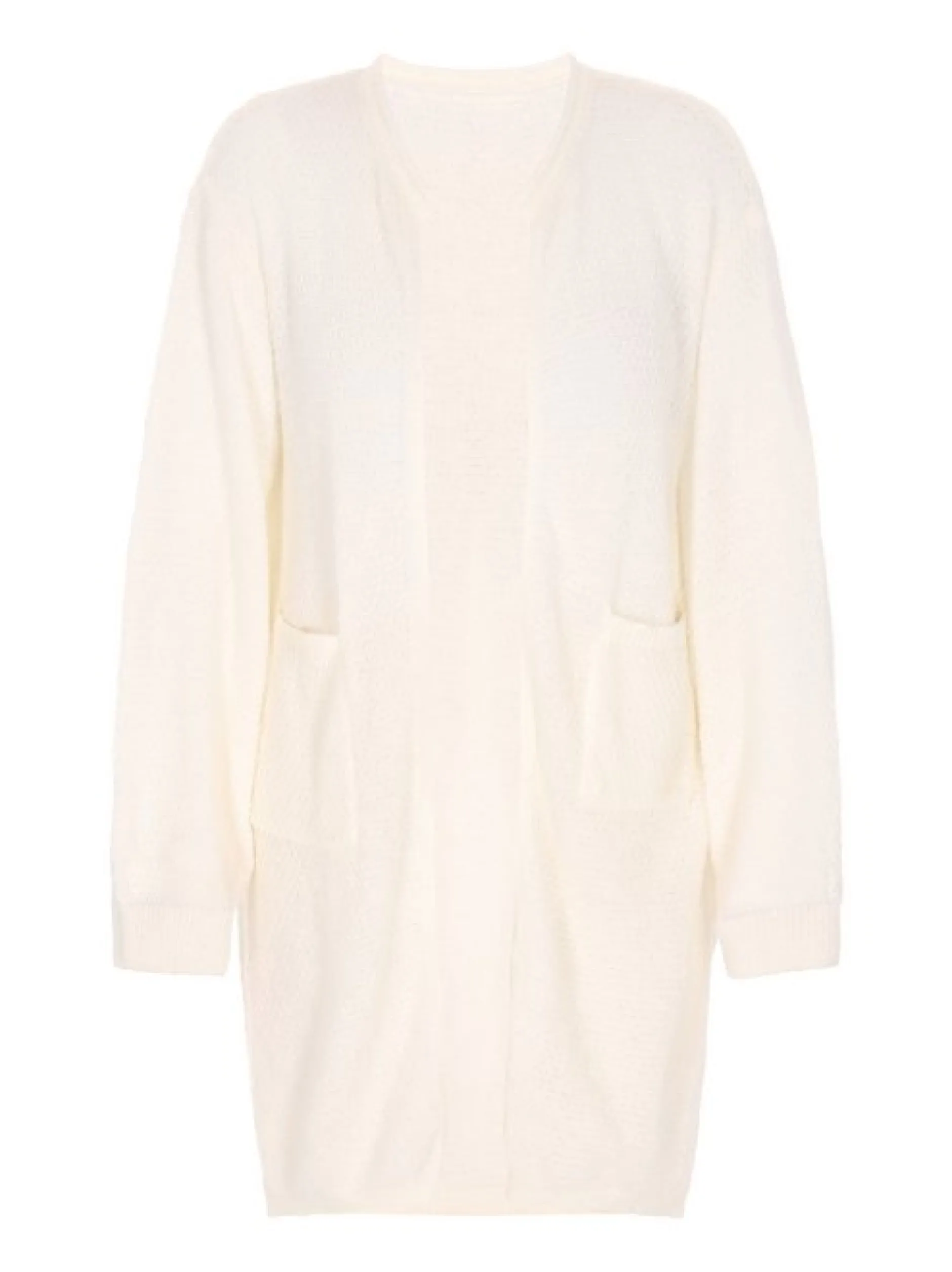 Dreimaster Damen Strickjacke in weiß