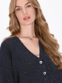Dreimaster Damen Strickjacke in marine