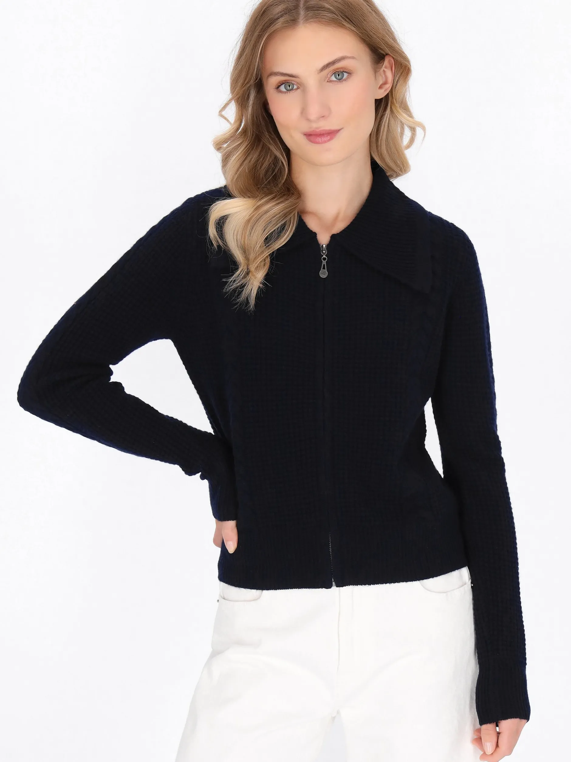 Dreimaster Damen Strickjacke in marine