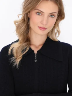 Dreimaster Damen Strickjacke in marine