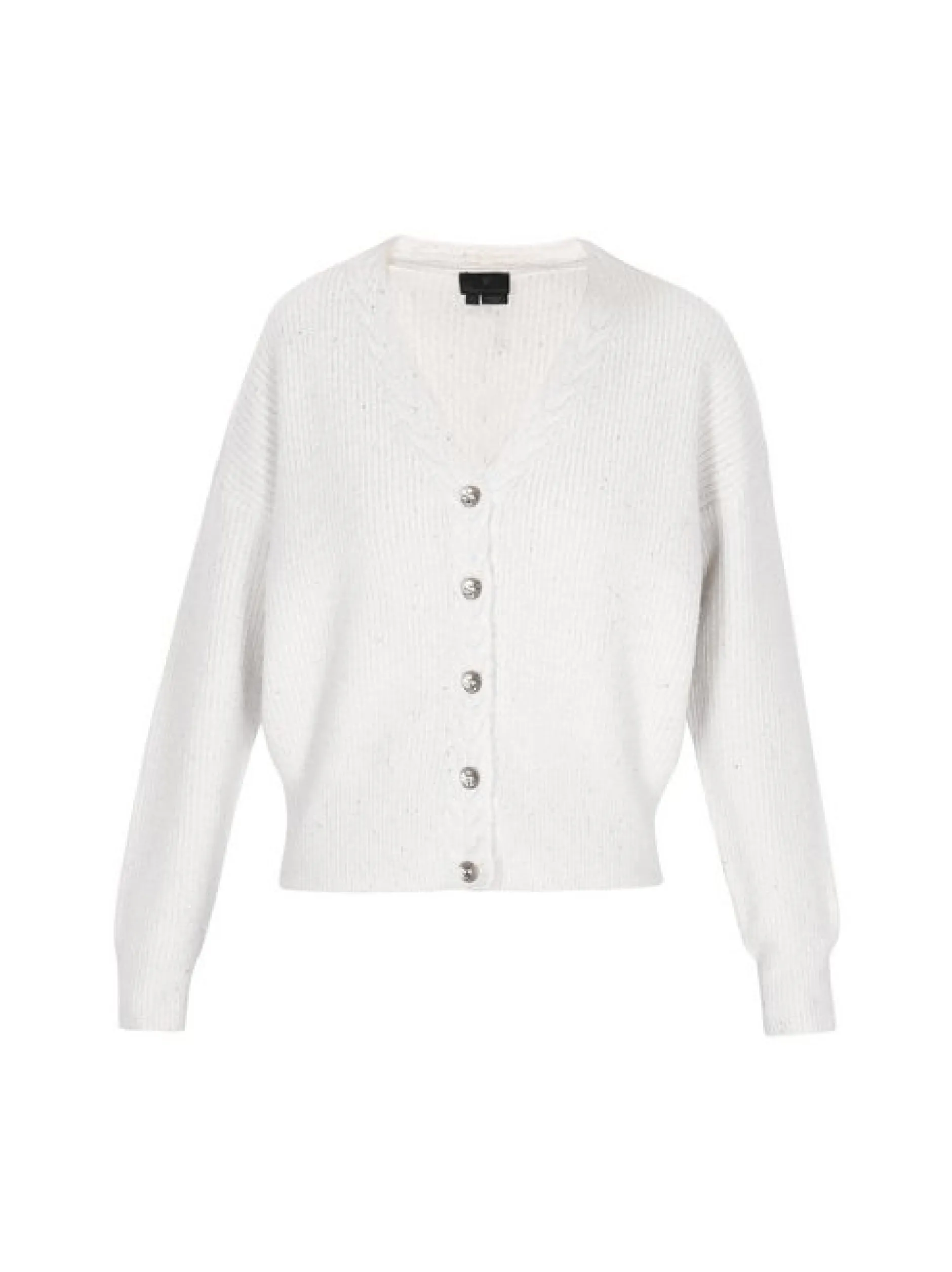 Dreimaster Damen Strickjacke in weiß