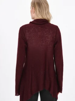 Dreimaster Damen Strickjacke in bordeaux