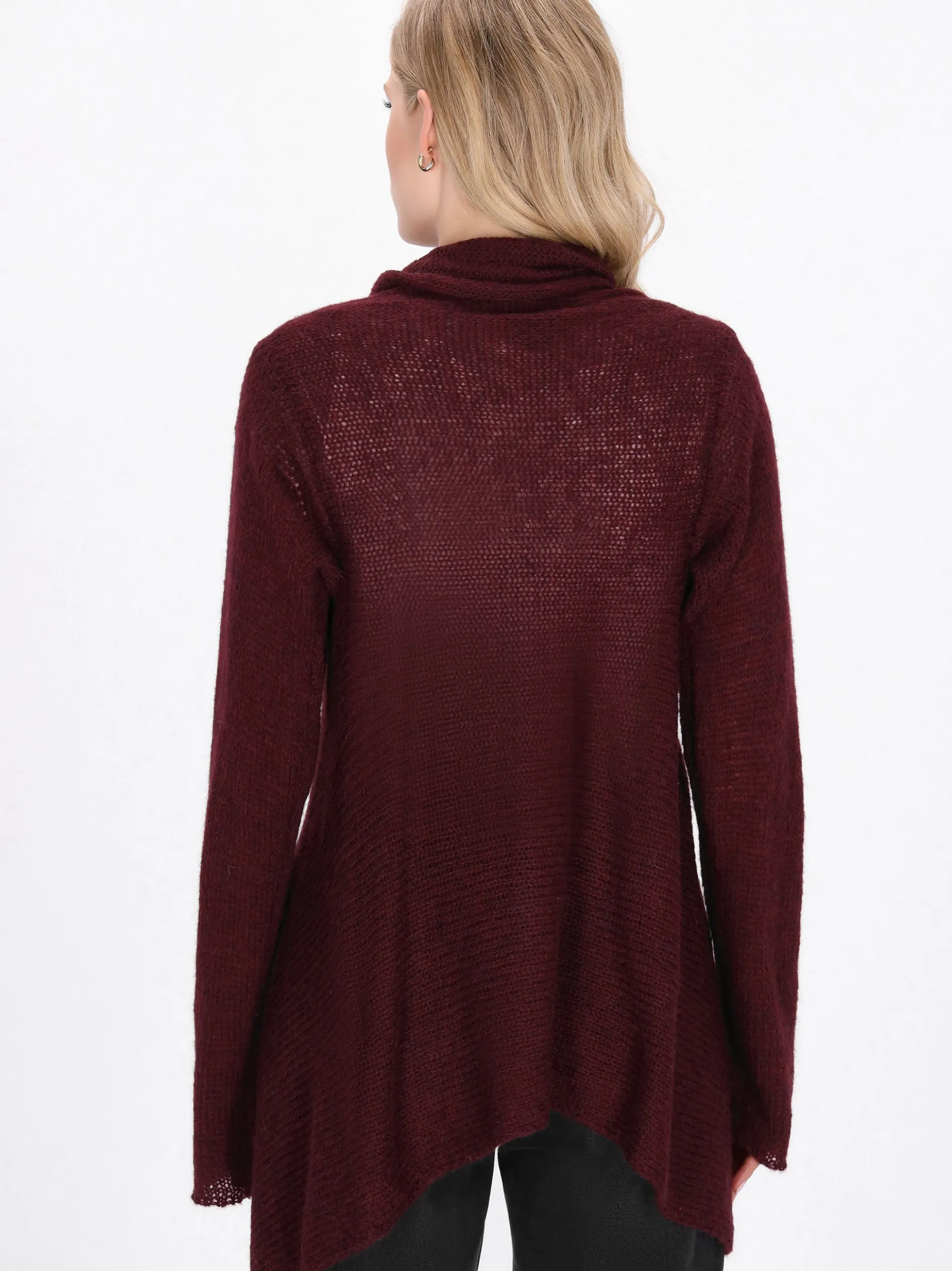 Dreimaster Damen Strickjacke in bordeaux