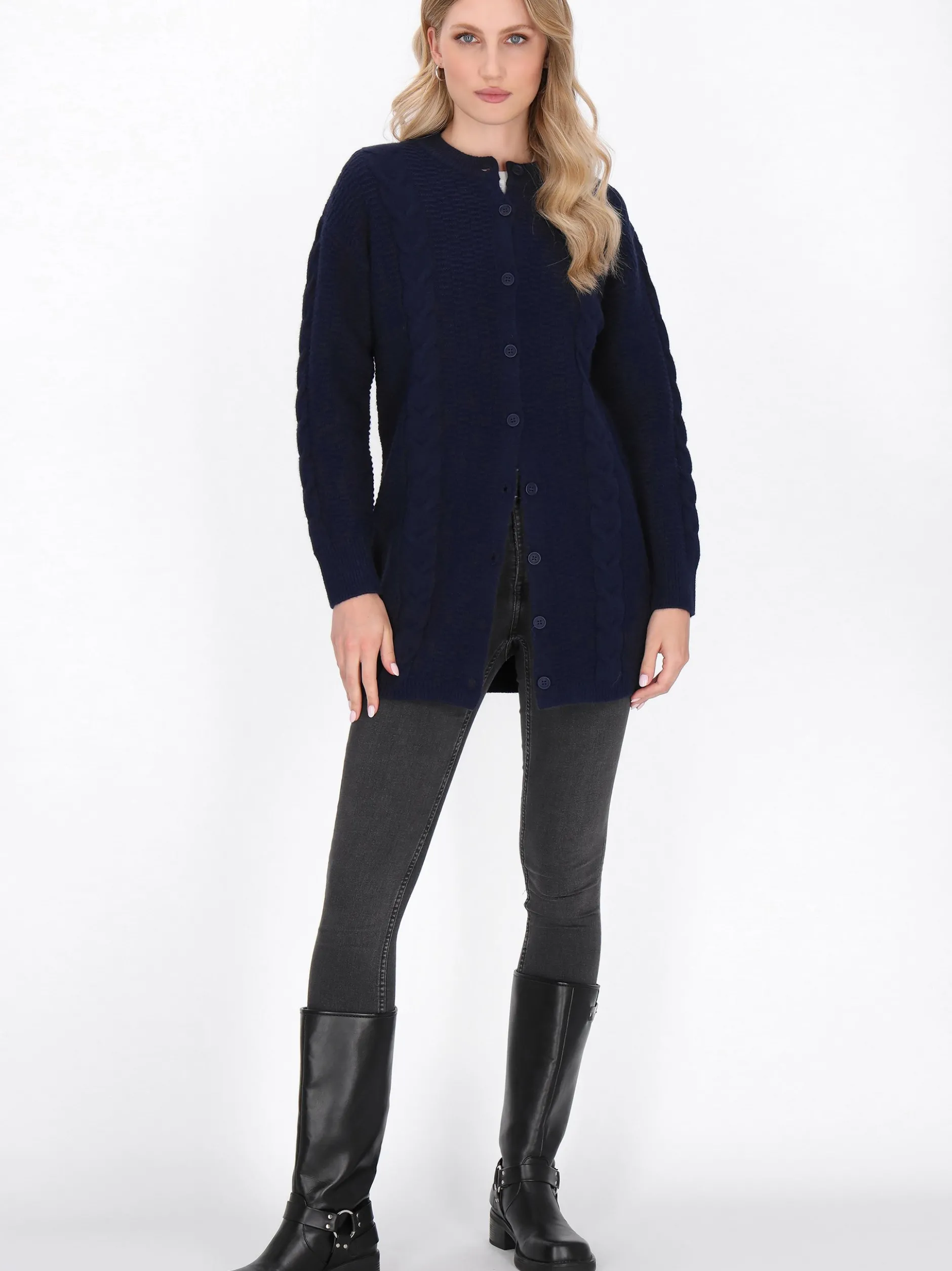 Dreimaster Damen Strickjacke in marine