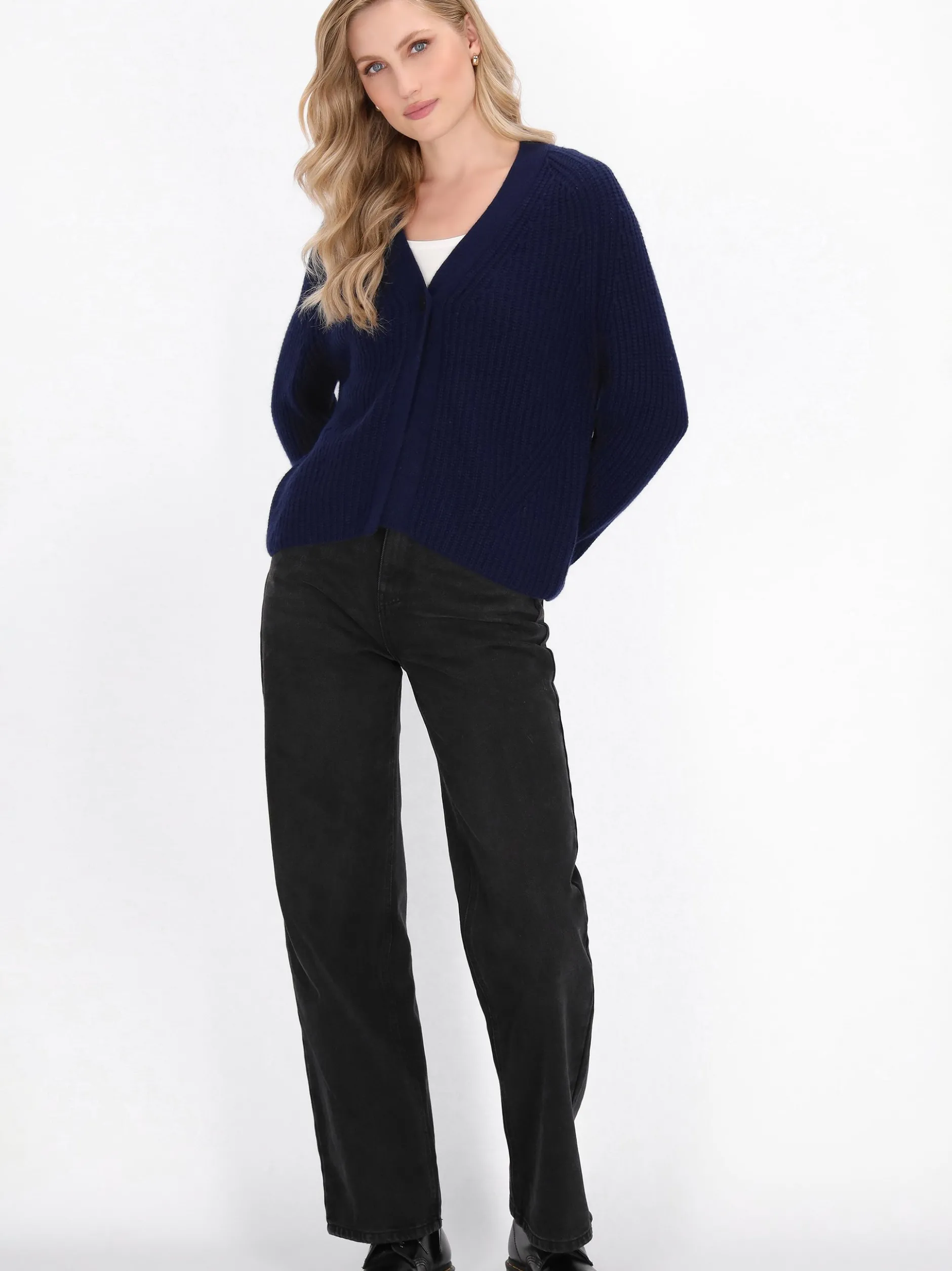 Dreimaster Damen Strickjacke in marine