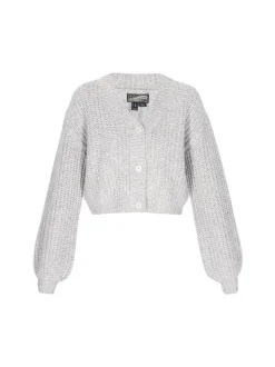 Dreimaster Damen Strickjacke in grau