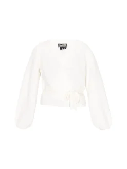 Dreimaster Damen Strickjacke in weiß