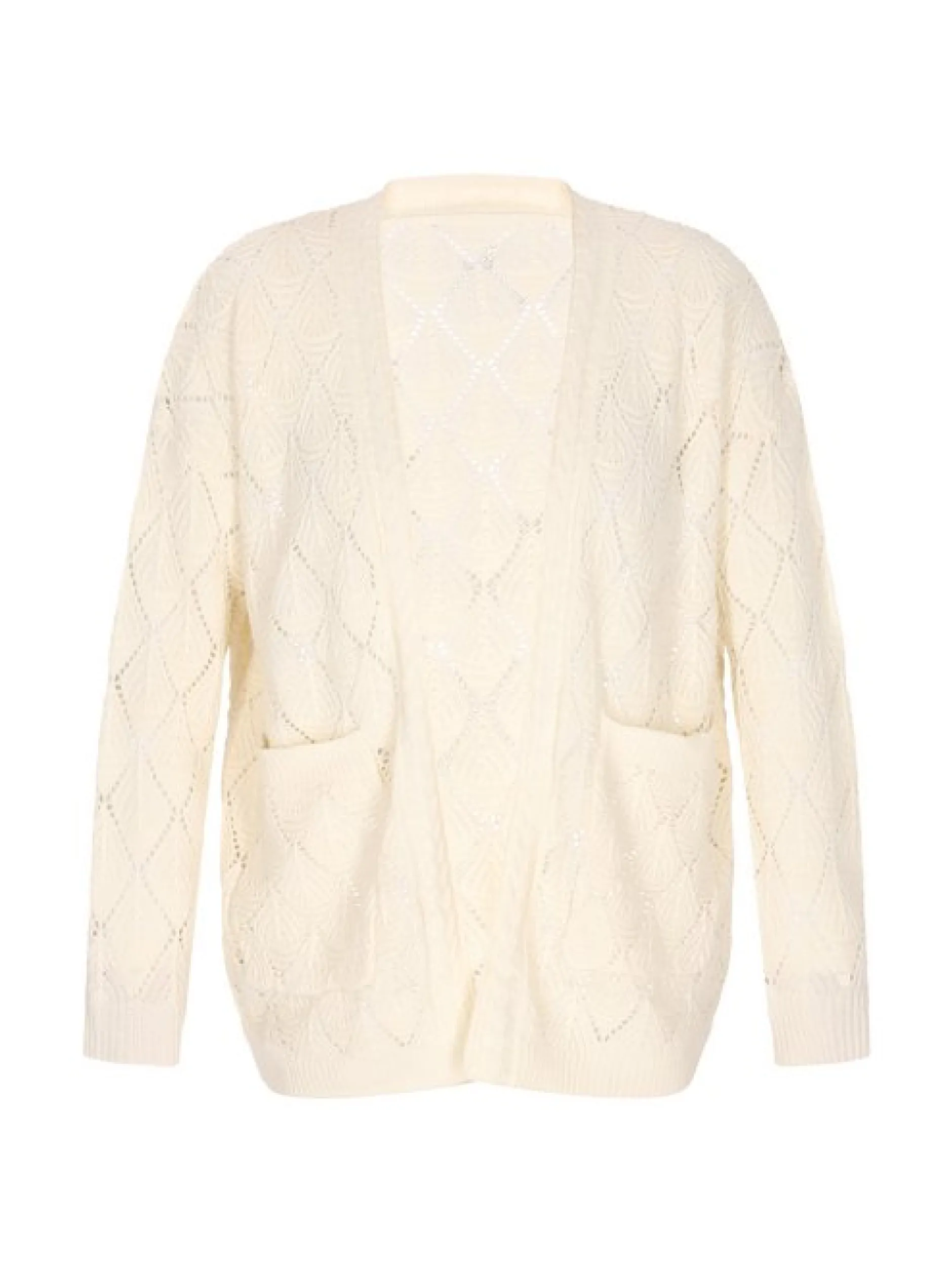 Dreimaster Damen Strickjacke in weiß