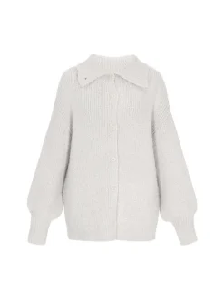 Dreimaster Damen Strickjacke in grau