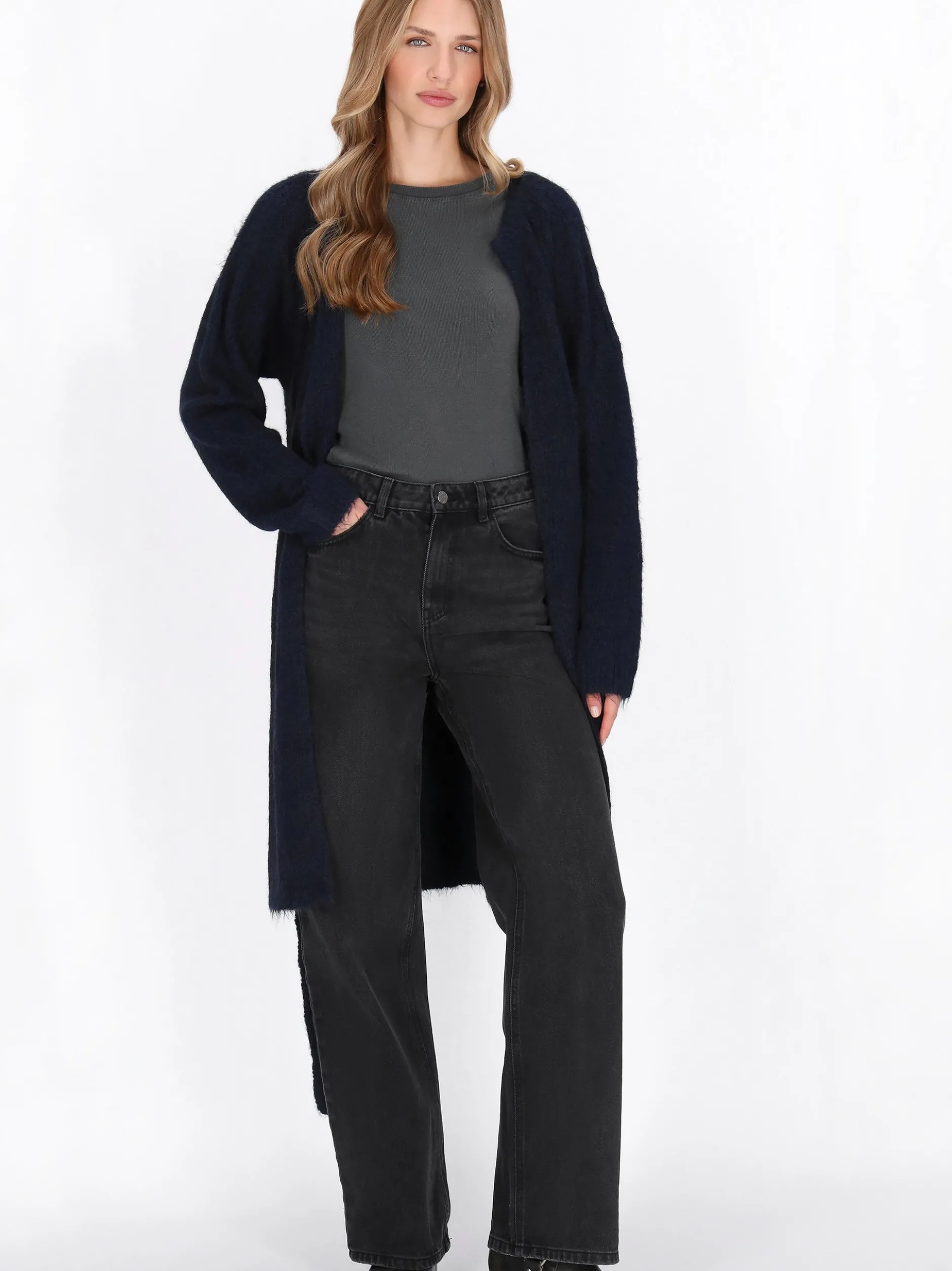 Dreimaster Damen Strickjacke in marine
