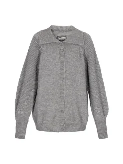 Dreimaster Damen Strickjacke in grau