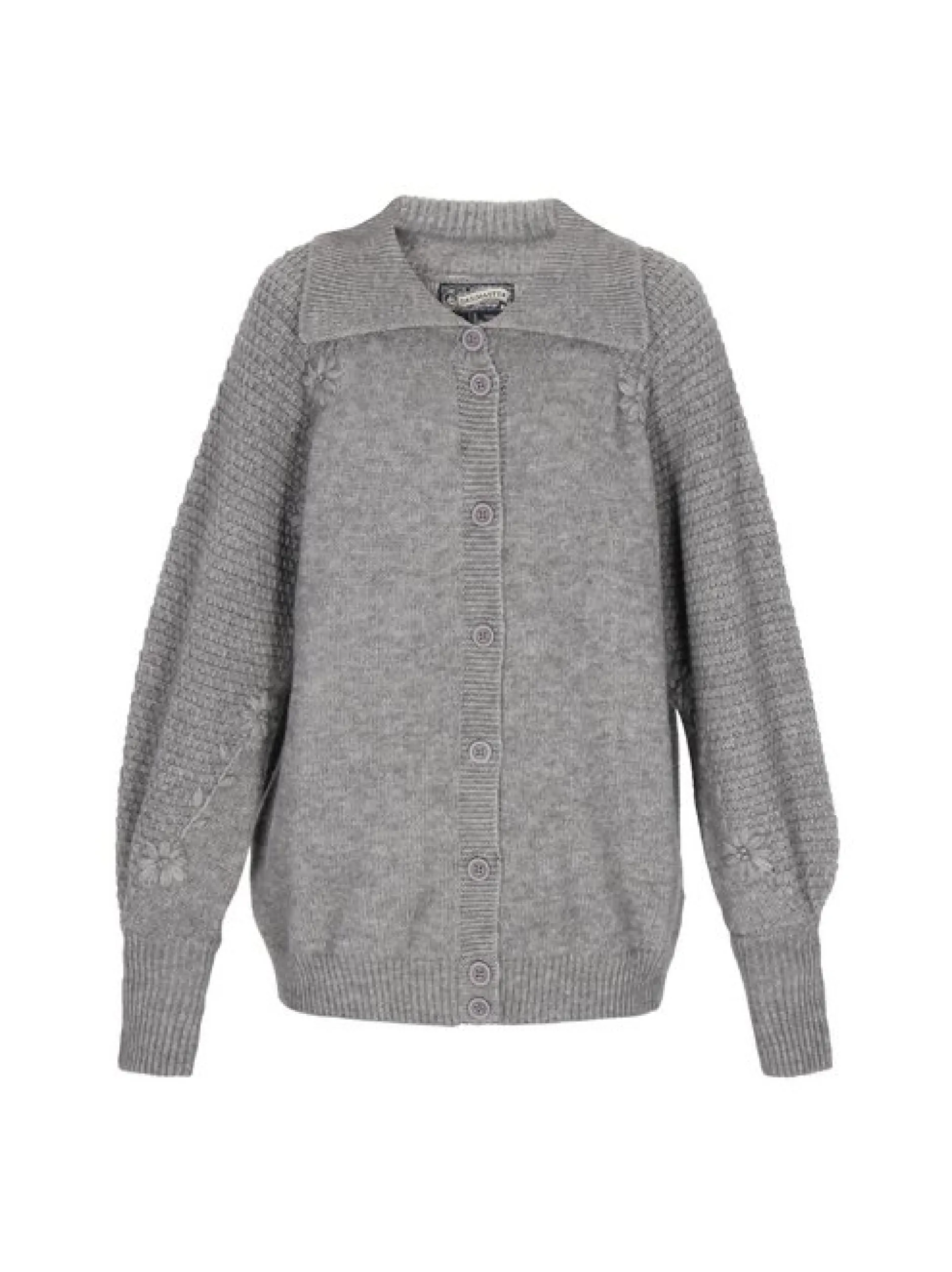 Dreimaster Damen Strickjacke in grau