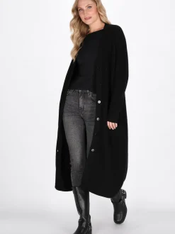 Dreimaster Damen Strickjacke in schwarz