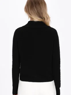 Dreimaster Damen Strickjacke in schwarz