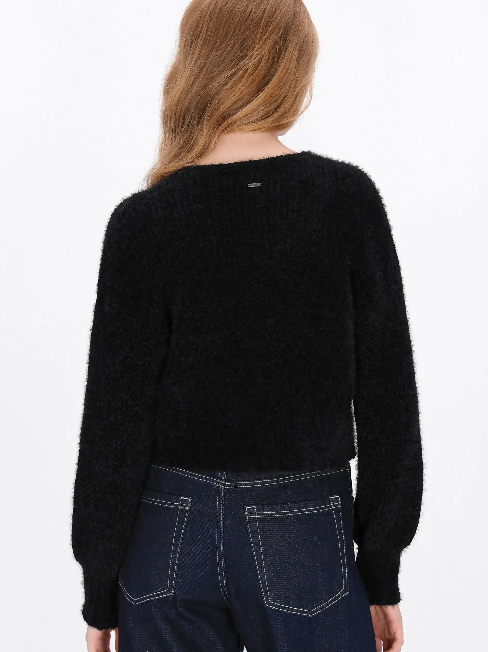 Dreimaster Damen Strickjacke in schwarz