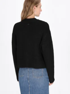 Dreimaster Damen Strickjacke in schwarz