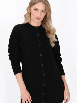 Dreimaster Damen Strickjacke in schwarz