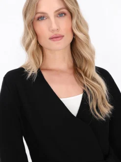 Dreimaster Damen Strickjacke in schwarz