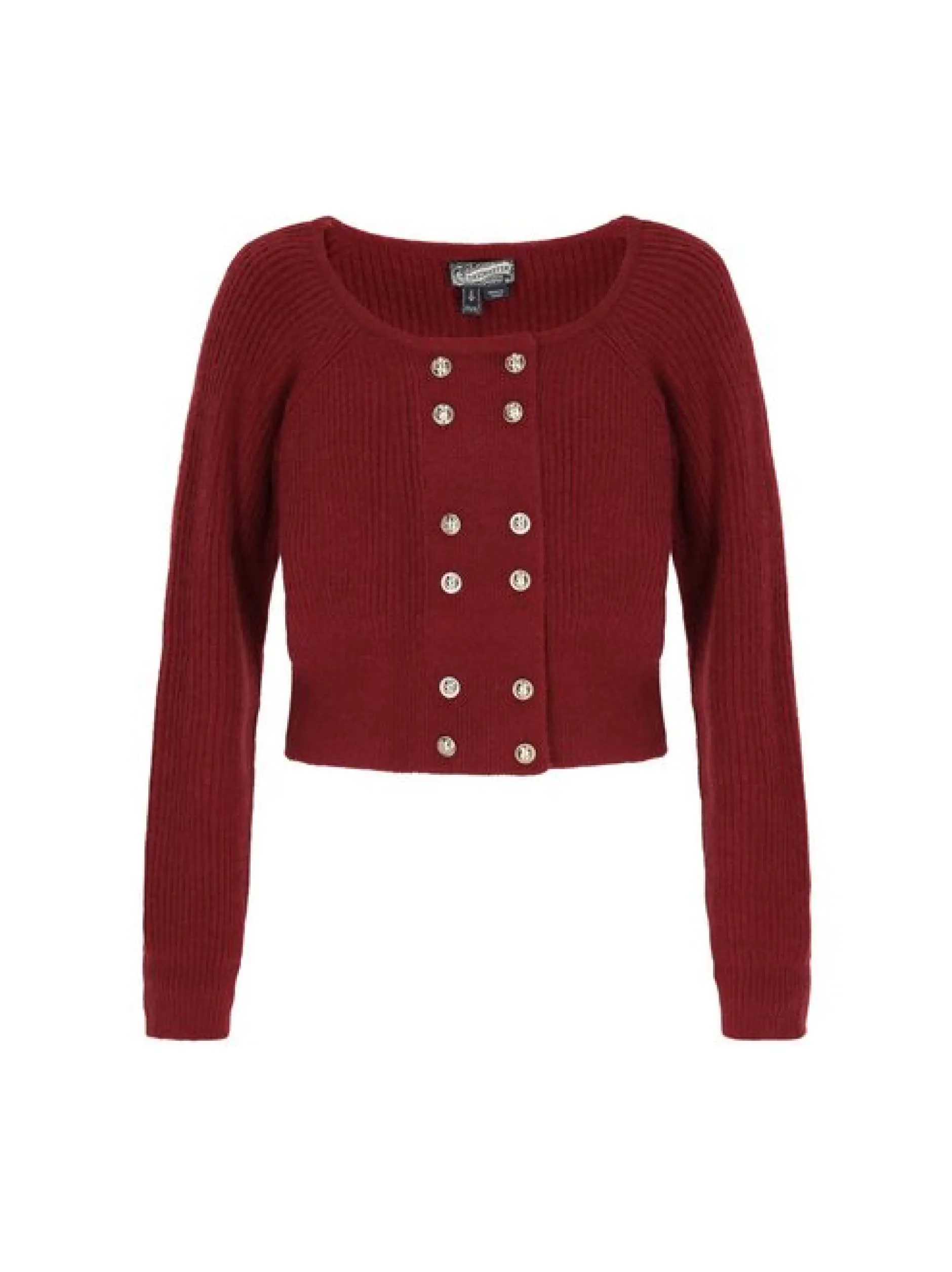 Dreimaster Damen Strickjacke in bordeaux