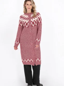 Dreimaster Damen Strickjacke in rot