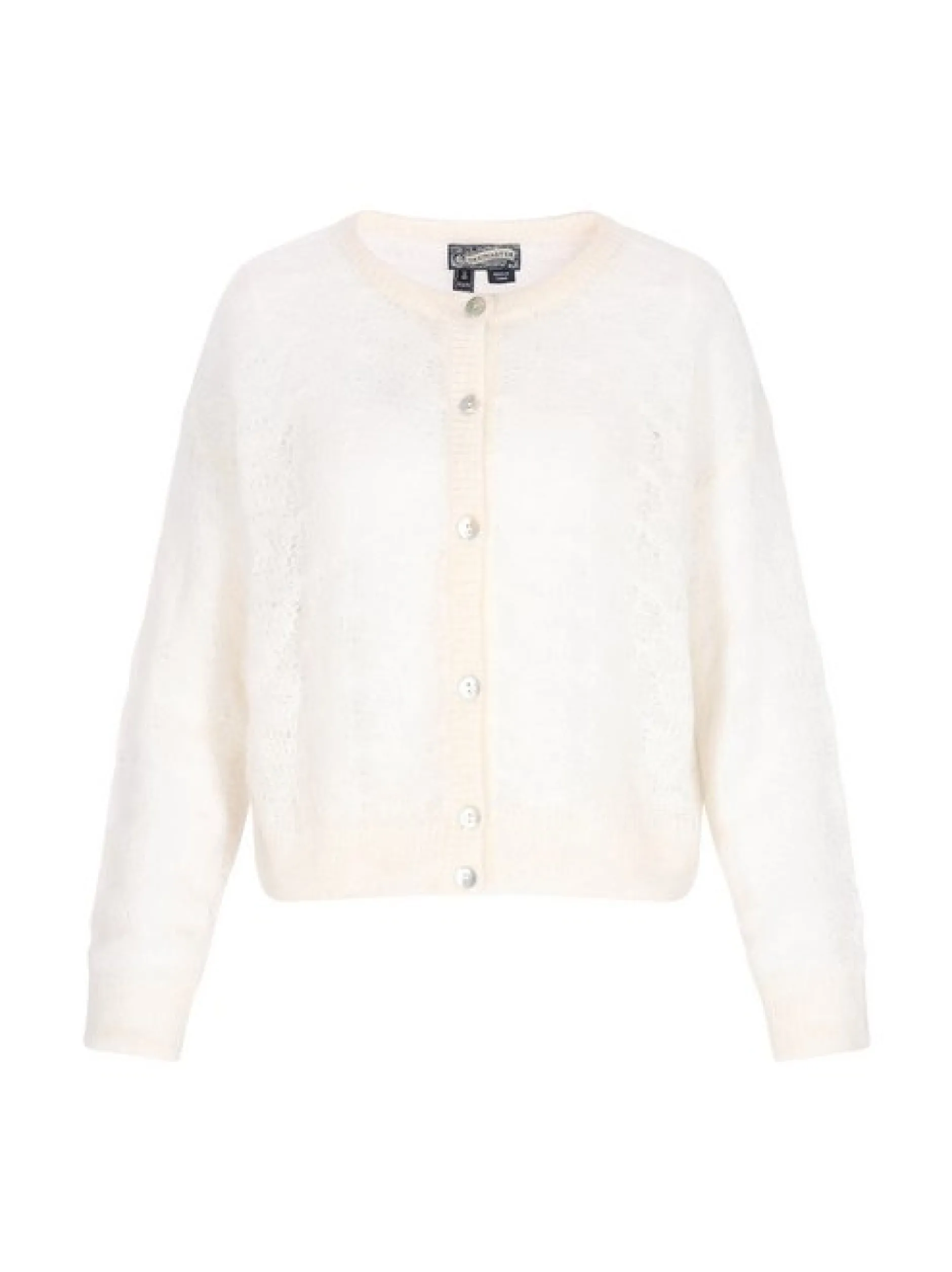 Dreimaster Damen Strickjacke in weiß