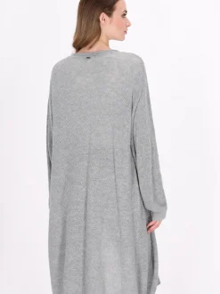 Dreimaster Damen Strickjacke in grau