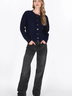 Dreimaster Damen Strickjacke in marine