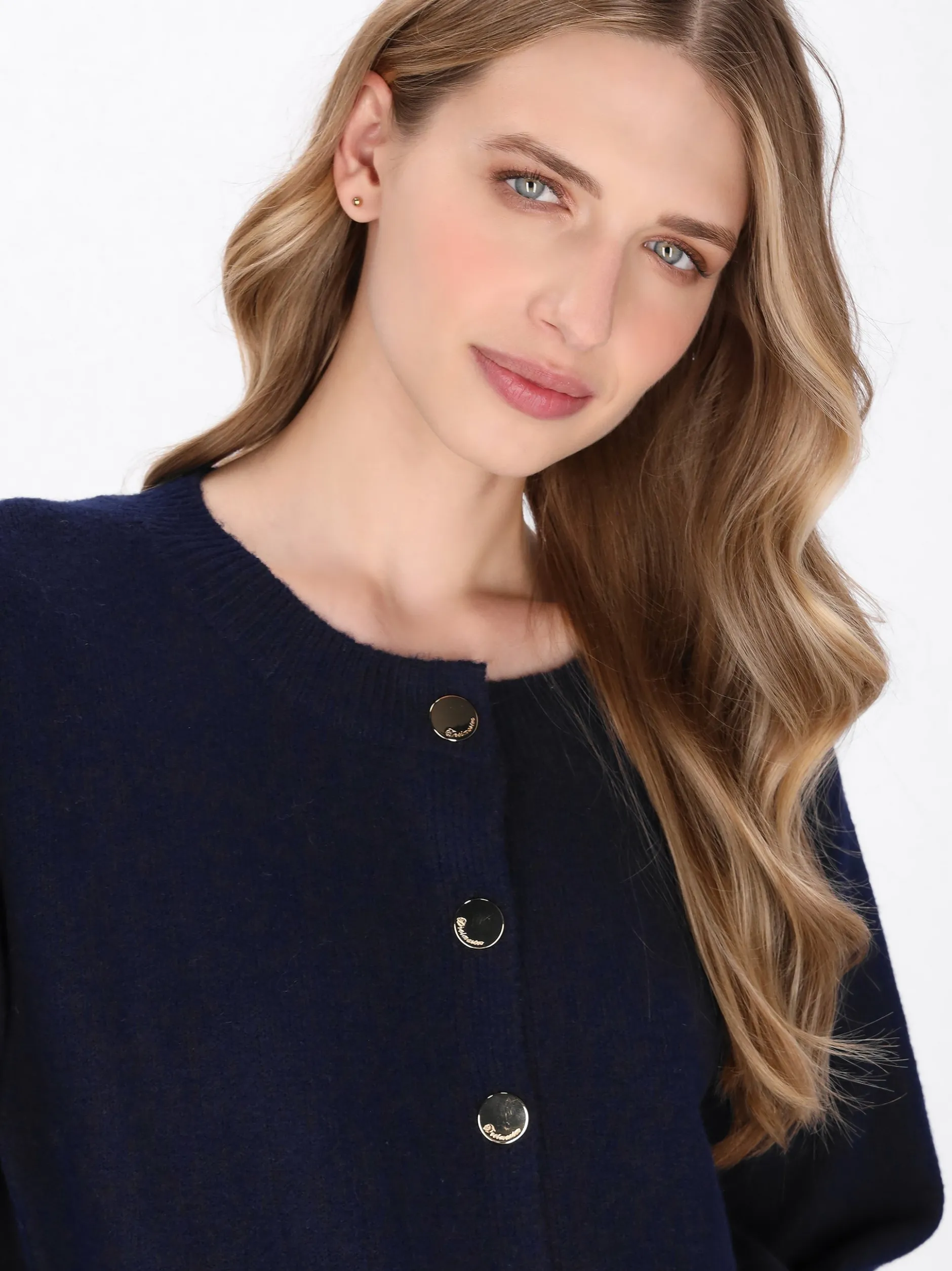 Dreimaster Damen Strickjacke in marine