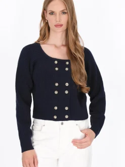 Dreimaster Damen Strickjacke in marine