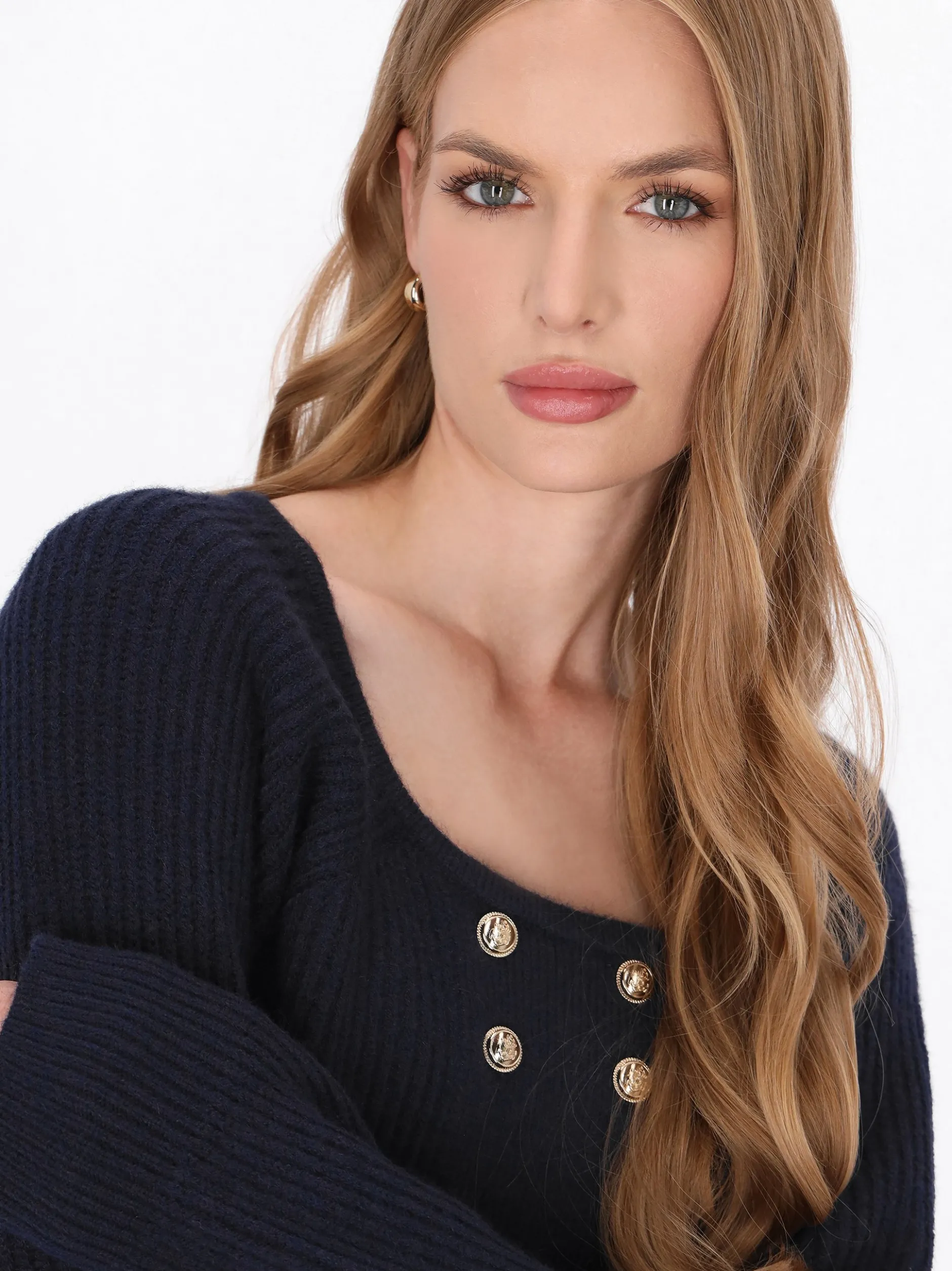 Dreimaster Damen Strickjacke in marine