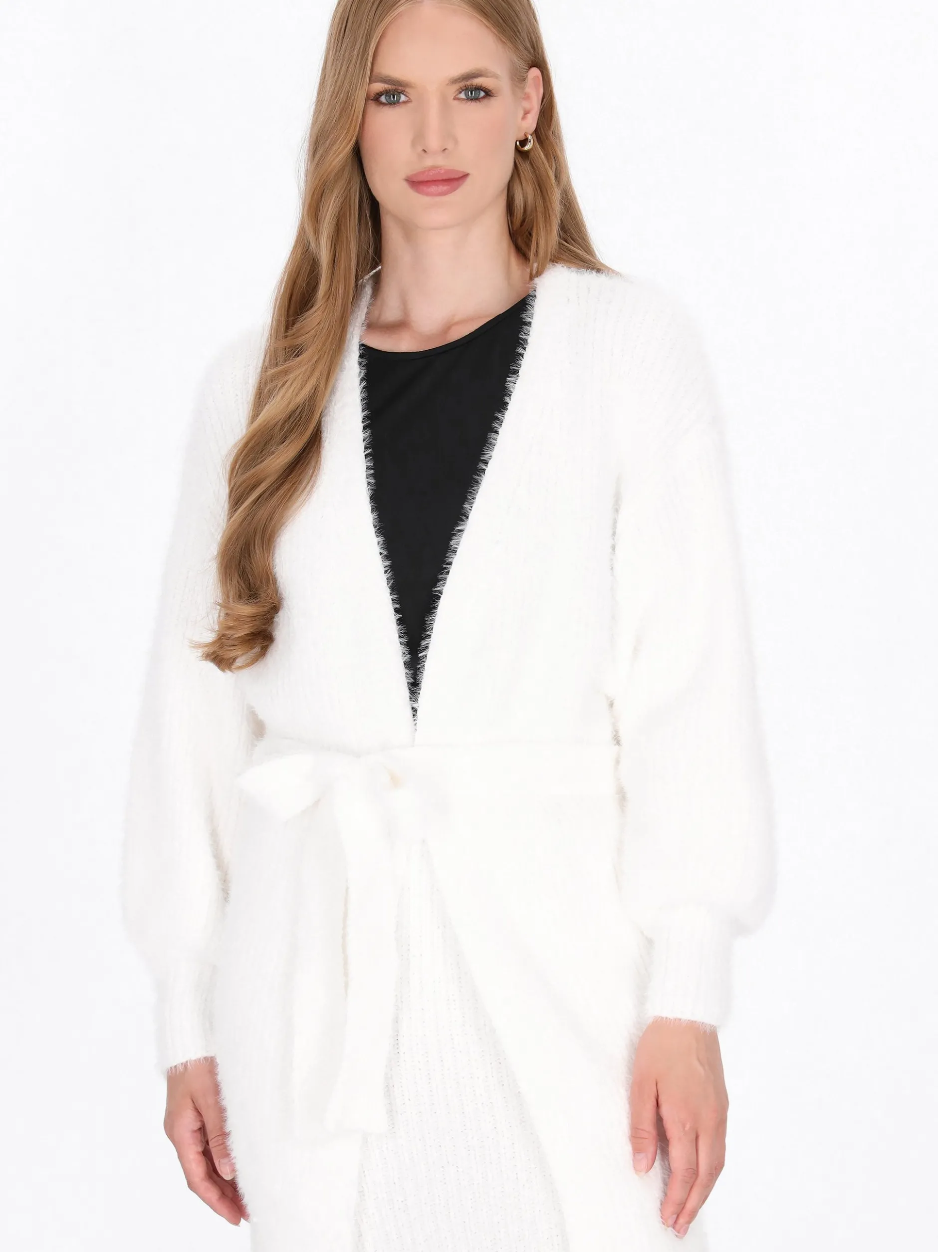 Dreimaster Damen Strickjacke in weiß