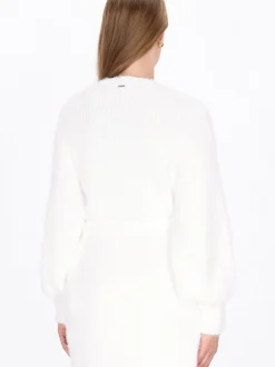 Dreimaster Damen Strickjacke in weiß