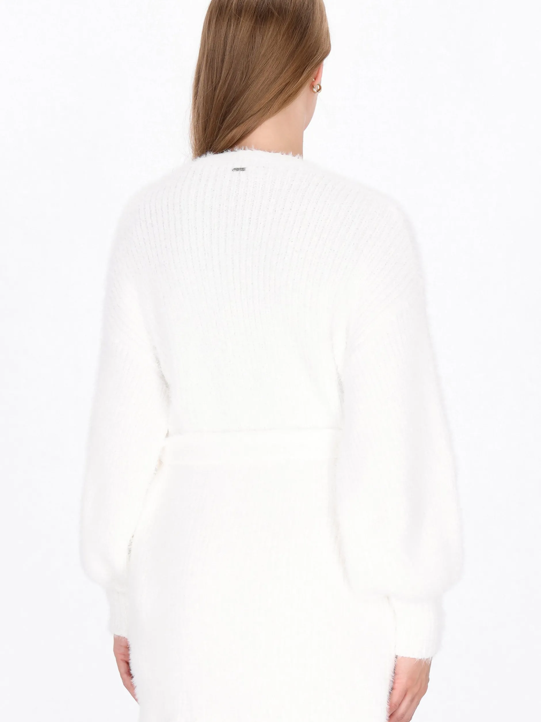 Dreimaster Damen Strickjacke in weiß