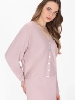 Dreimaster Damen Strickjacke in altrosa