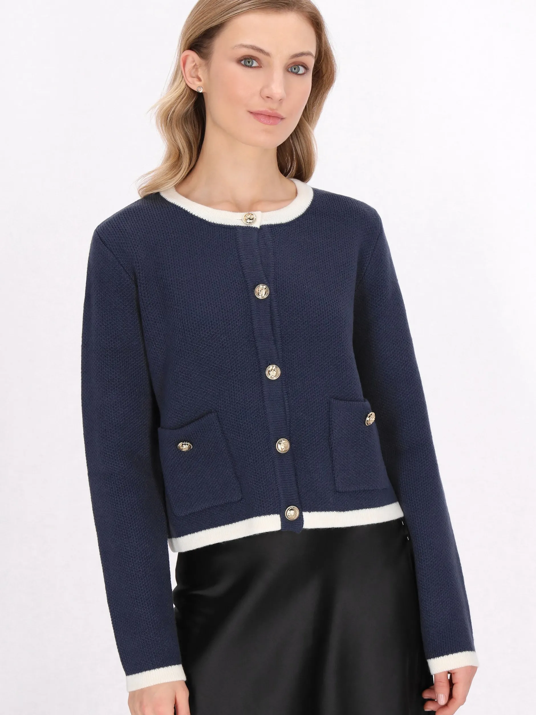 Dreimaster Damen Strickjacke in marine