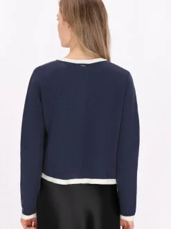 Dreimaster Damen Strickjacke in marine
