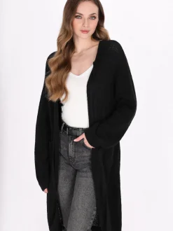 Dreimaster Damen Strickjacke in schwarz