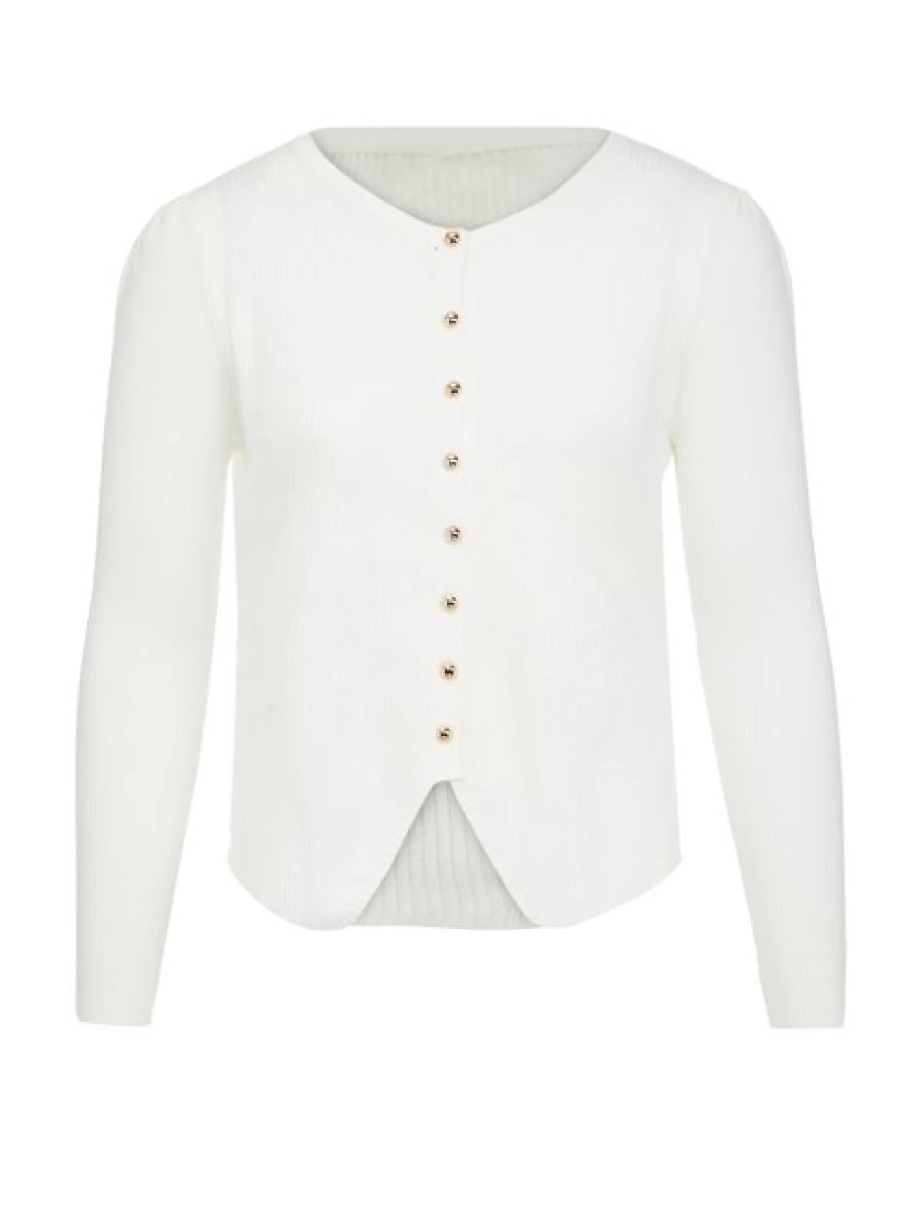 Dreimaster Damen Strickjacke in weiß