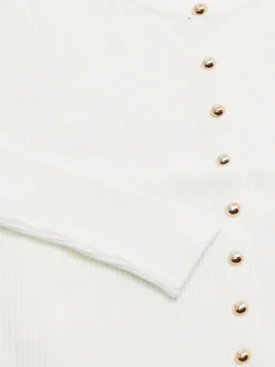 Dreimaster Damen Strickjacke in weiß
