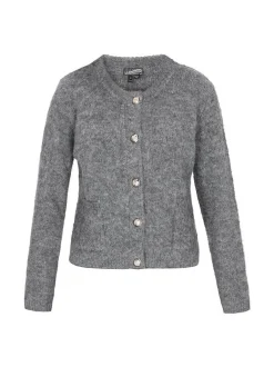Dreimaster Damen Strickjacke in grau
