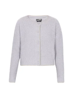 Dreimaster Damen Strickjacke in grau