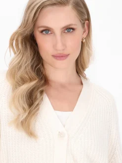 Dreimaster Damen Strickjacke in weiß