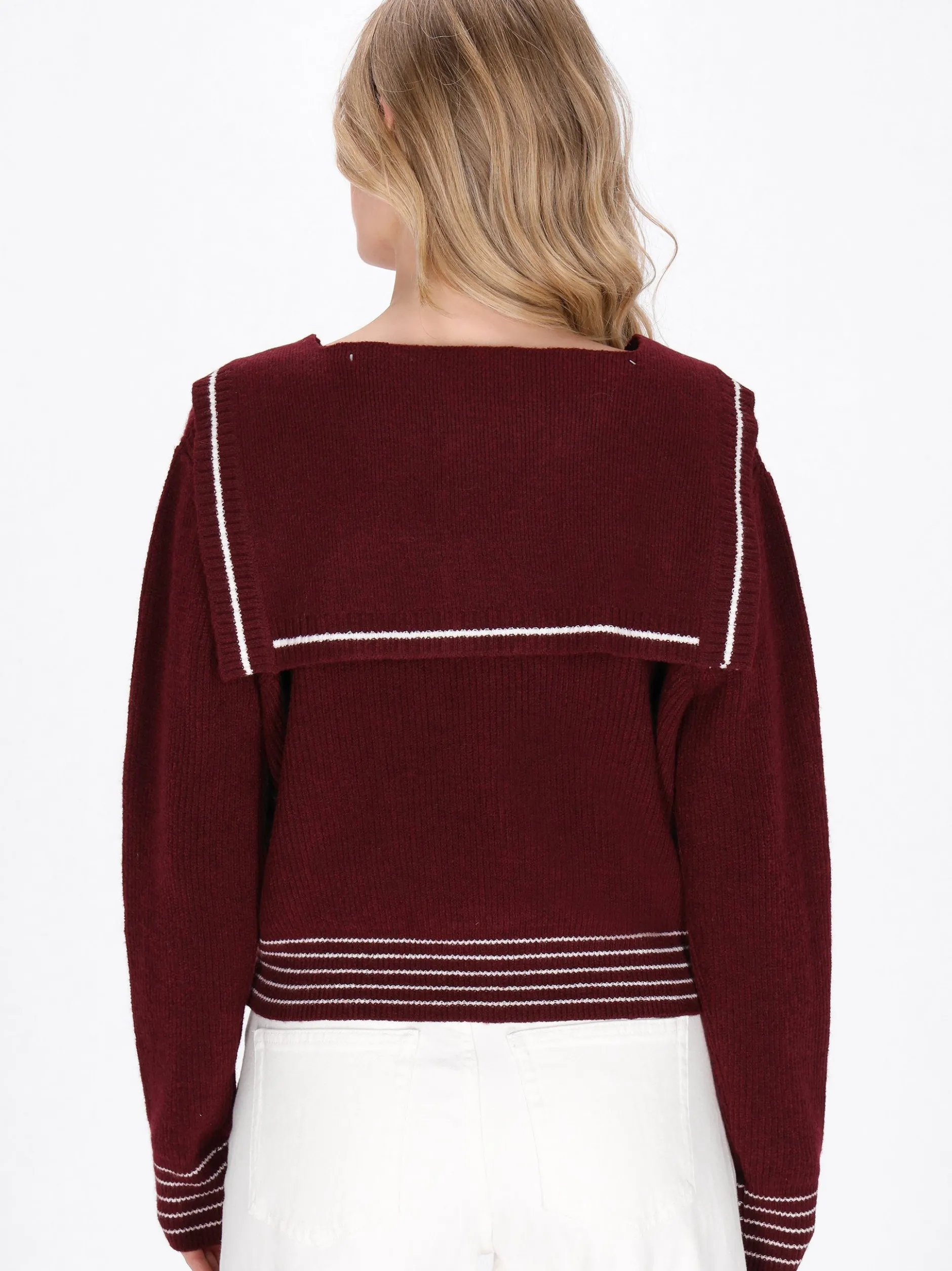 Dreimaster Damen Strickjacke in rot