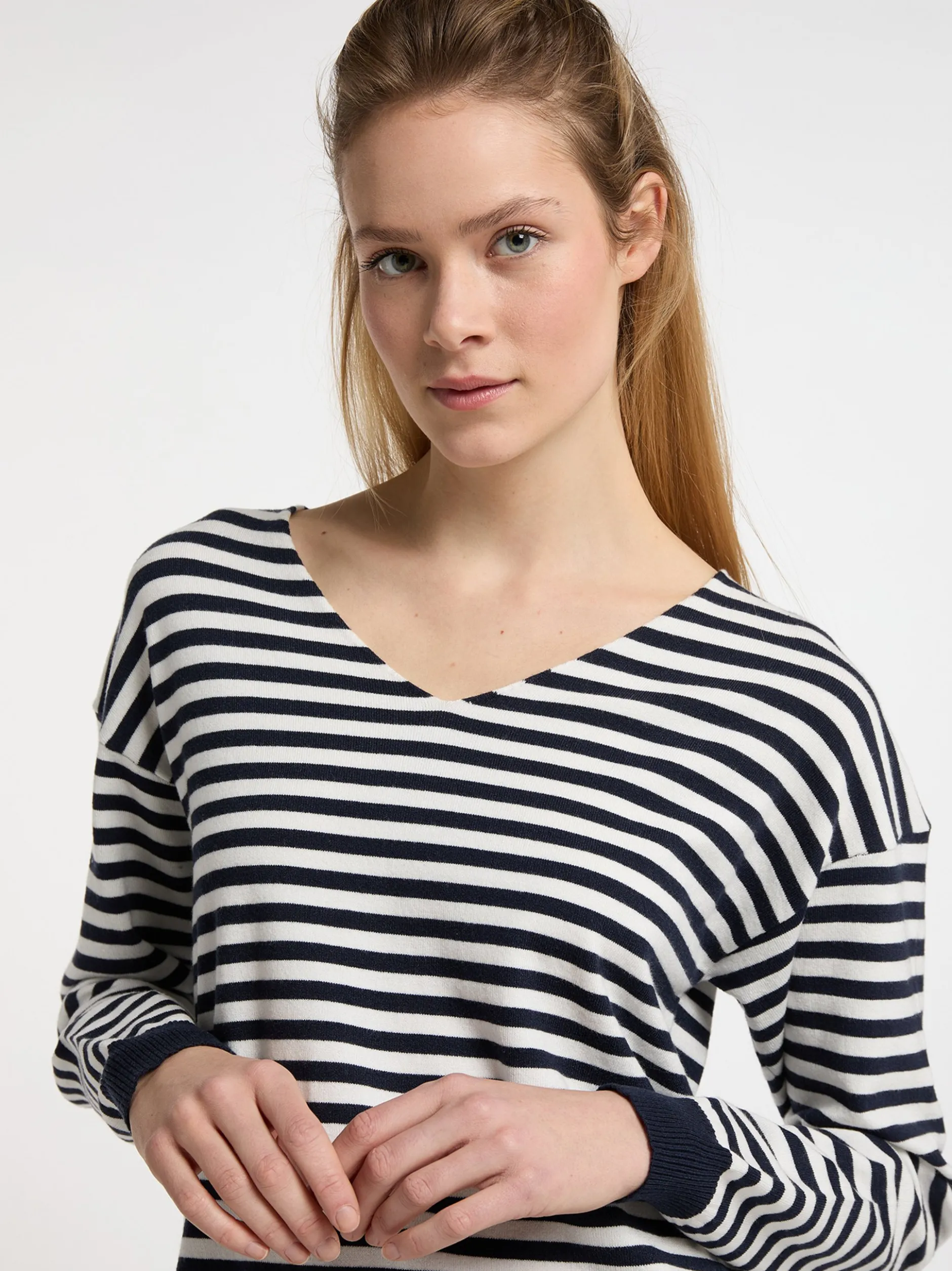 Dreimaster Damen Strickpullover in mehrfarbig