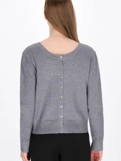 Dreimaster Damen Strickpullover in grau